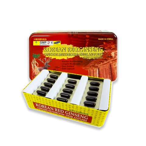 Viên Linh Chi Hồng Sâm Nhung Hươu Bio Apgold Korean Red Ginseng Lingzhi Mushroom Deer Antlers Soft Capsules