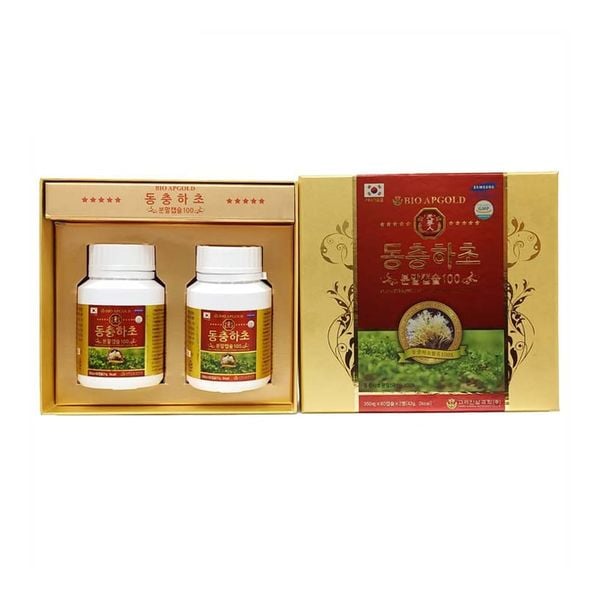 Viên Đông Trùng Hạ Thảo Bio Apgold Dong Chung Hacho Powder Capsule (60 viên x 2 lọ)
