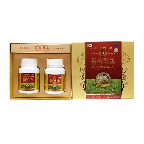 Viên Đông Trùng Hạ Thảo Bio Apgold Dong Chung Hacho Powder Capsule (60 viên x 2 lọ)