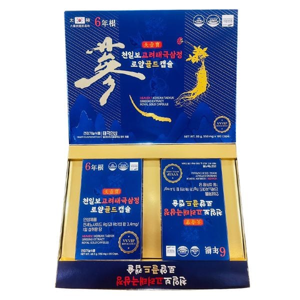 Viên Thiên Sâm Đông Trùng Hạ Thảo Heaven 1 Korean Taekuk Ginseng Extract Royal Gold Capsule