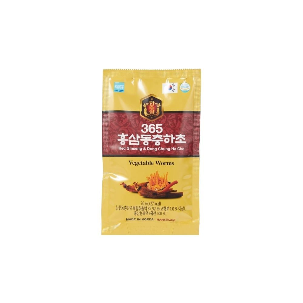 Nước Hồng Sâm Đông Trùng Hạ Thảo Hansusam Vegetable Worms Red Ginseng Dong Chung Ha Cho