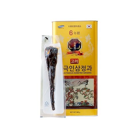 Thiên Sâm Nguyên Củ Tẩm Mật Ong Korean Taekuk Honeyed Ginseng