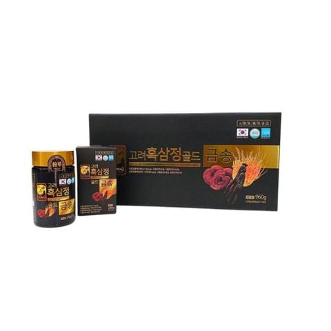Cao Hắc Sâm Linh Chi Đông Trùng Hạ Thảo Korea Black Ginseng Extract Gold Geum Song Hàn Quốc (4 Lọ x 240gr)