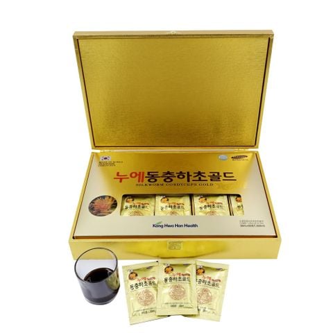 Nước Uống Đông Trùng Hạ Thảo KangHwa Silkworm Cordyceps Gold Hàn Quốc (60 Gói x 30ml)