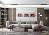 Tranh chữ Thọ thư pháp mạ vàng - Size lớn