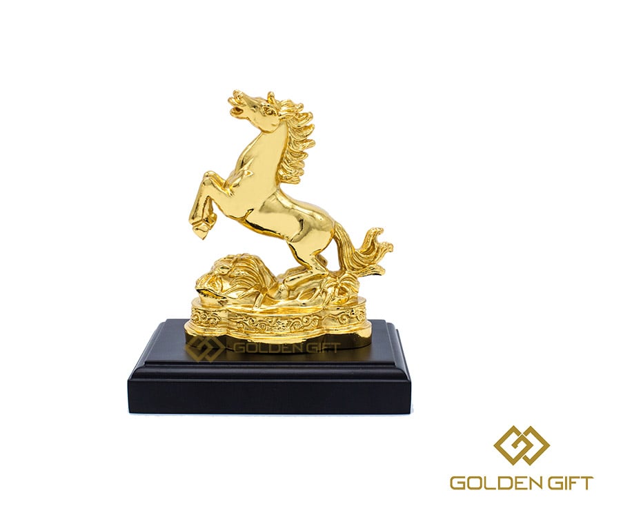 Ngựa phong thủy mạ vàng 24k, quà tặng cao cấp mạ vàng