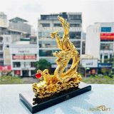Quà tết tặng sếp: Tượng Rồng Vàng Kim Long Bảo Khang mạ vàng