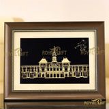 Tranh tòa nhà UBND TP.HCM mạ vàng 24K