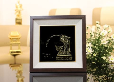 Tranh Cá chép hóa rồng mạ vàng Đà Nẵng