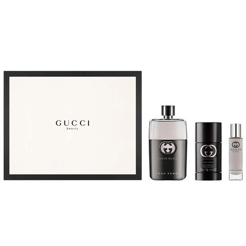 Gift Set Gucci Guilty Pour Homme 3pcs ( EDT 90ml & Lăn khử mùi 75ml & EDT 15ml ) (Eau de Toilette/90ml & Lăn khử mùi 75ml & Eau de Toilette 15ml)