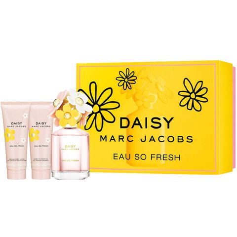 Gift Set Marc Jacobs Daisy Eau So Fresh 3pcs ( EDT 75ml & Sữa tắm 75ml & Body Lotion Dưỡng Da 75ml ) (75ml & Sữa tắm 75ml & Dưỡng thể 75ml / Eau de Toilette)