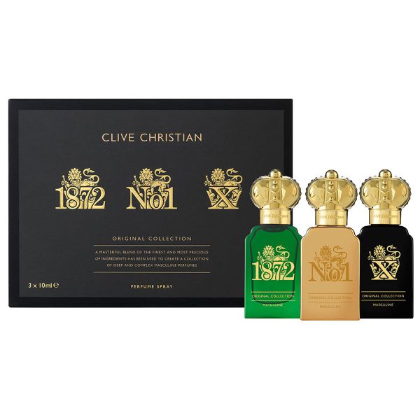 Clive Christian- Original Collection Set Masculine 3pcs x 10ml ( 1872/ No.1/ X ) (Eau de Parfum/10ml x 3 ( 1872/ No.1/ X ))