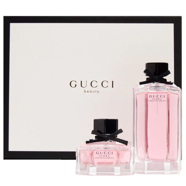 Gift Set Gucci Flora Gorgeous Gardenia 2pcs ( EDT 100ml & EDT 30ml ) (100ml & Eau de Toilette 30ml / Eau de Toilette)