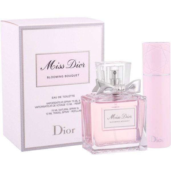 Gift Set Miss Dior Blooming Bouquet 2pcs ( EDT 75ml & EDT 10ml ) (75ml & Eau de Toilette 10ml / Eau de Toilette)