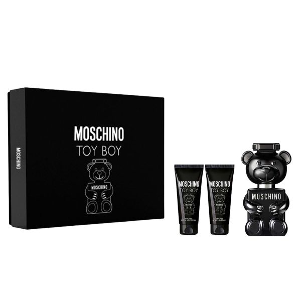 Gift Set Moschino Toy Boy 3pcs ( EDP 50ml & After Shave Balm 50ml & Shower Gel 50ml ) (Eau de Parfum/ 50ml & Dưỡng da sau cạo râu 50ml & Gel tắm 50ml)