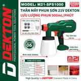  Máy phun sơn DEKTON M21-SPS1000 (Mới nhất 2025) 