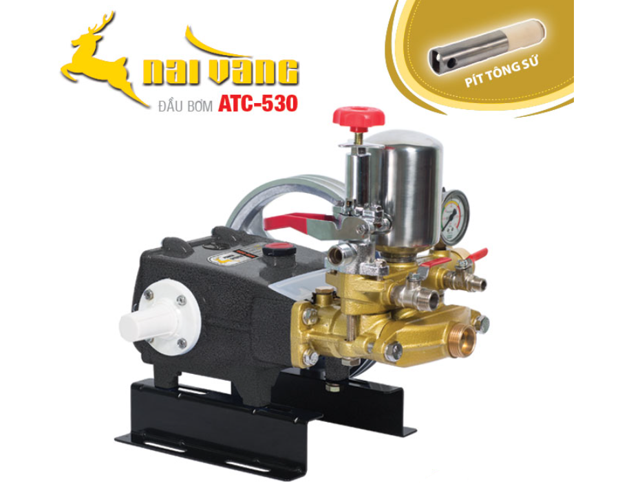  ĐẦU BƠM CAO ÁP NAI VÀNG ATC-530 (2HP) - PISTON SỨ 