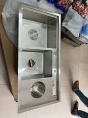 Chậu Rửa Bát Bậc Thang Có hố Rác+Dao+Thớt 100x48