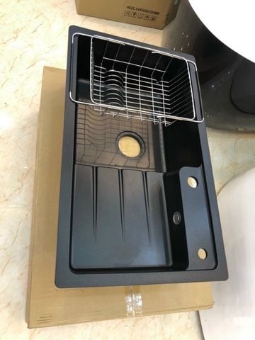 Chậu Rửa Bát Đá 1 Hố Có Bàn 76x45