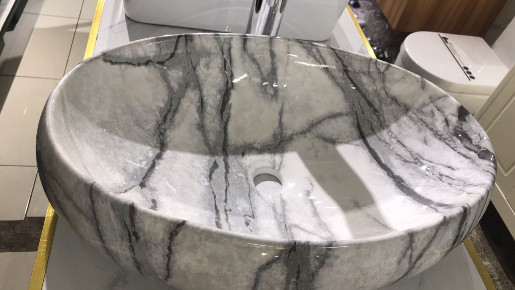 Chậu Lavabo Vân Đá Hàn Quốc 6070