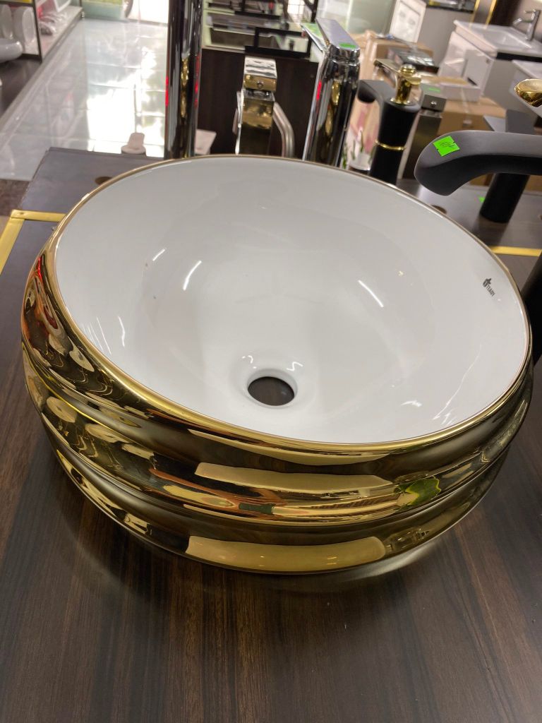Chậu Rửa Mặt Vàng 8536 LUX