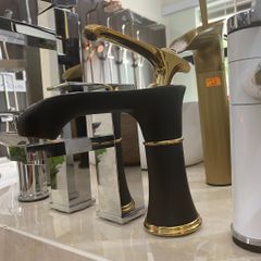Vòi Lavabo Đen Vàng V-3002