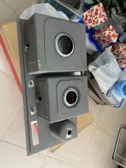 Chậu Rửa Bát Bậc Thang Có hố Rác+Dao+Thớt 100x48