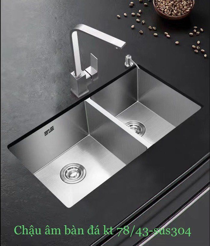 Chậu rửa bát âm bàn đá lệch 7843