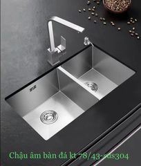 Chậu rửa bát âm bàn đá lệch 7843