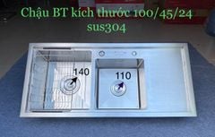 Chậu Rửa Bát Bậc Thang Có Bàn 100x45x24