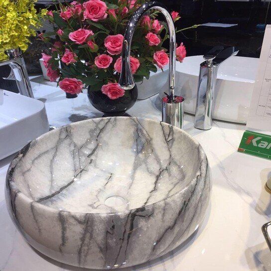 Chậu Rửa Mặt Vân Đá  8123