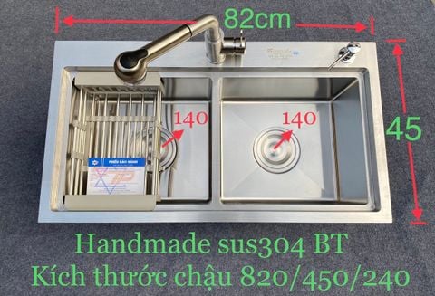 Chậu Rửa Bát Bậc Thang Cân 304 HQ ( 82x45cm)