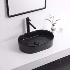 Chậu lavabo đen tuyền LV 966 50x35cm