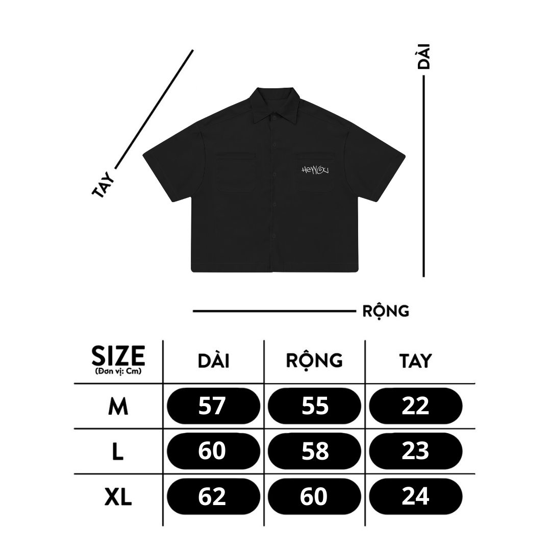  HEYYOU GRAFFITI BLACK BOXY SHIRT 