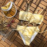  3BN195- set bikini hai mảnh loang 