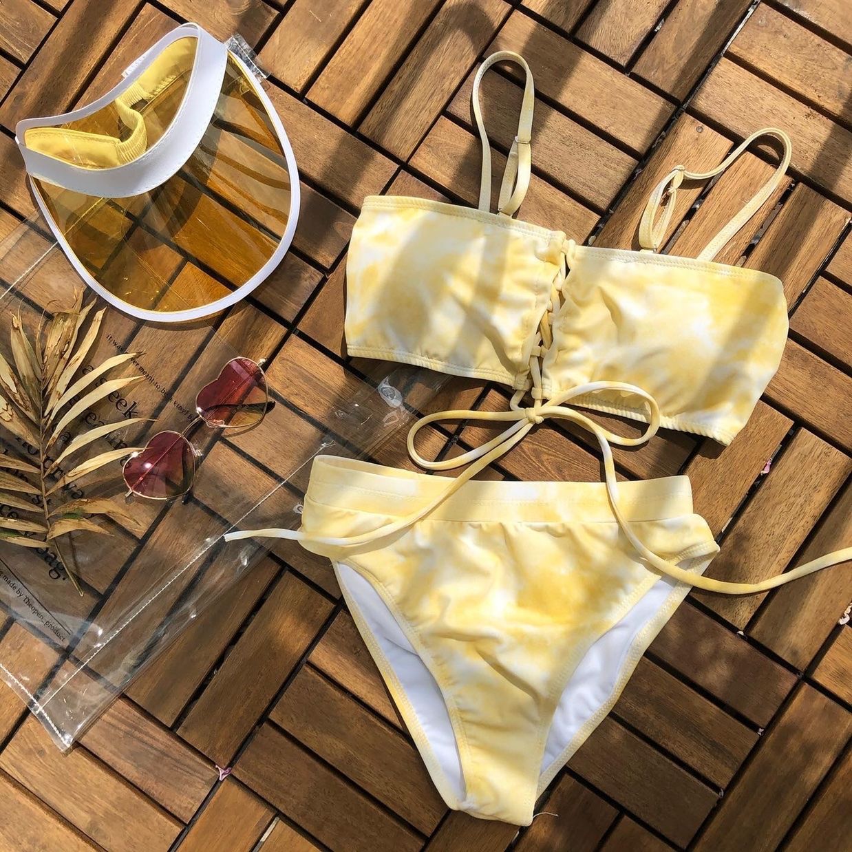  3BN195- set bikini hai mảnh loang 