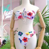  2BN26- bộ bikini lọt khe hoạ tiết hoa 