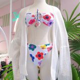  2BN26- bộ bikini lọt khe hoạ tiết hoa 