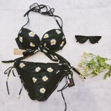  3BN193 - Đồ bơi hai mảnh áo pushup hoa cúc 
