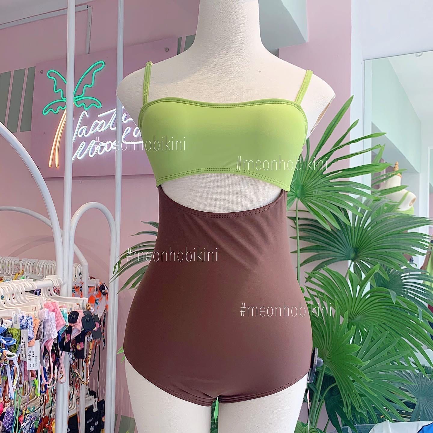  4BN78-Đồ bơi một mảnh kèm áo croptop 