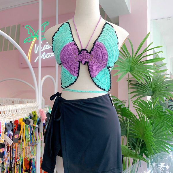  Crochet18 - áo len móc hình bướm 