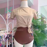  4BN78-Đồ bơi một mảnh kèm áo croptop 