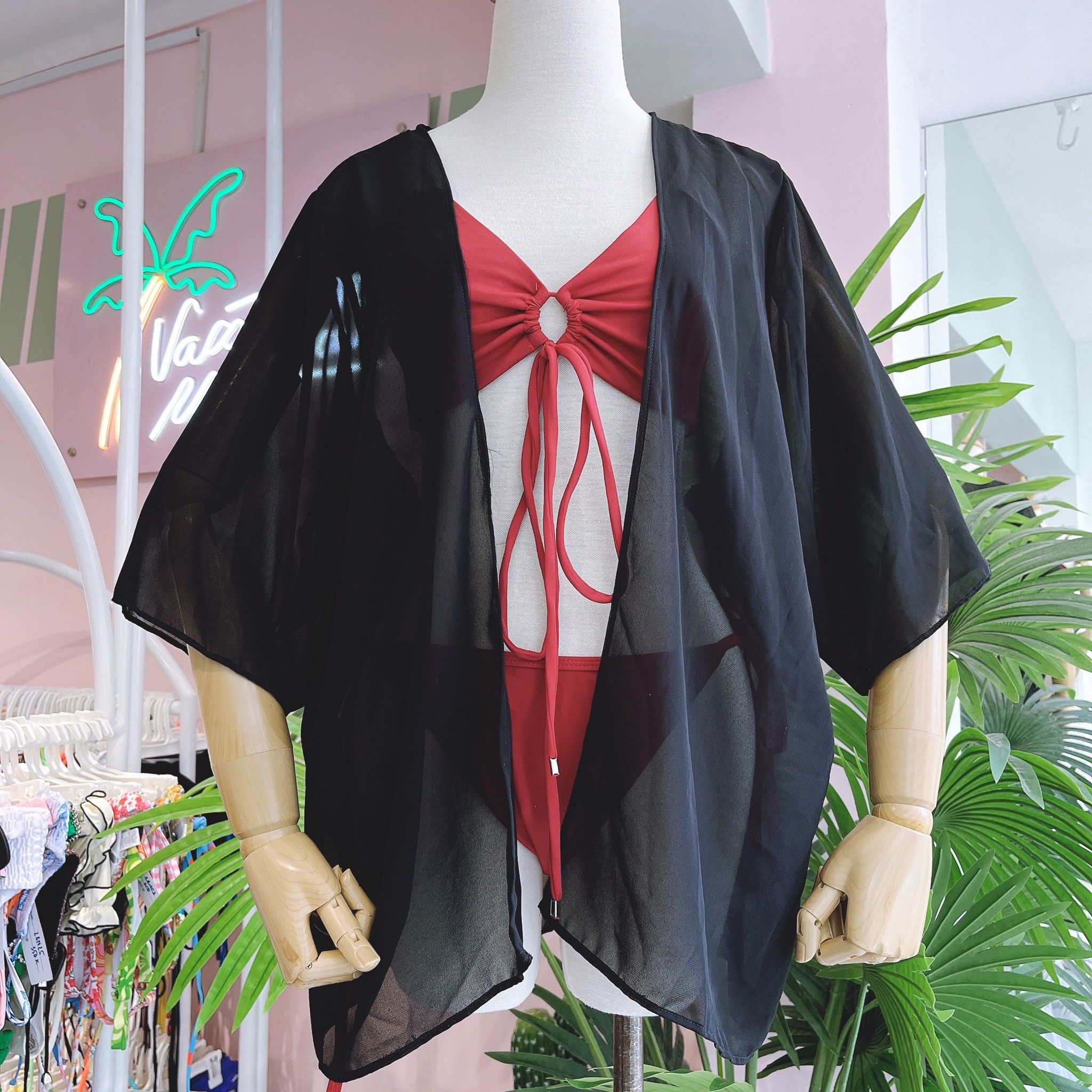  Áo khoác kimono voan 