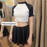  ACTNSOCTAY-Áo bơi croptop tay ngắn 