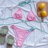  2BN88- set bikini tam giác khoen hồng 