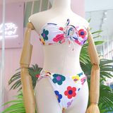  2BN26- bộ bikini lọt khe hoạ tiết hoa 