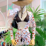  4BN148 - set bikini kèm đầm mặc ngoài 