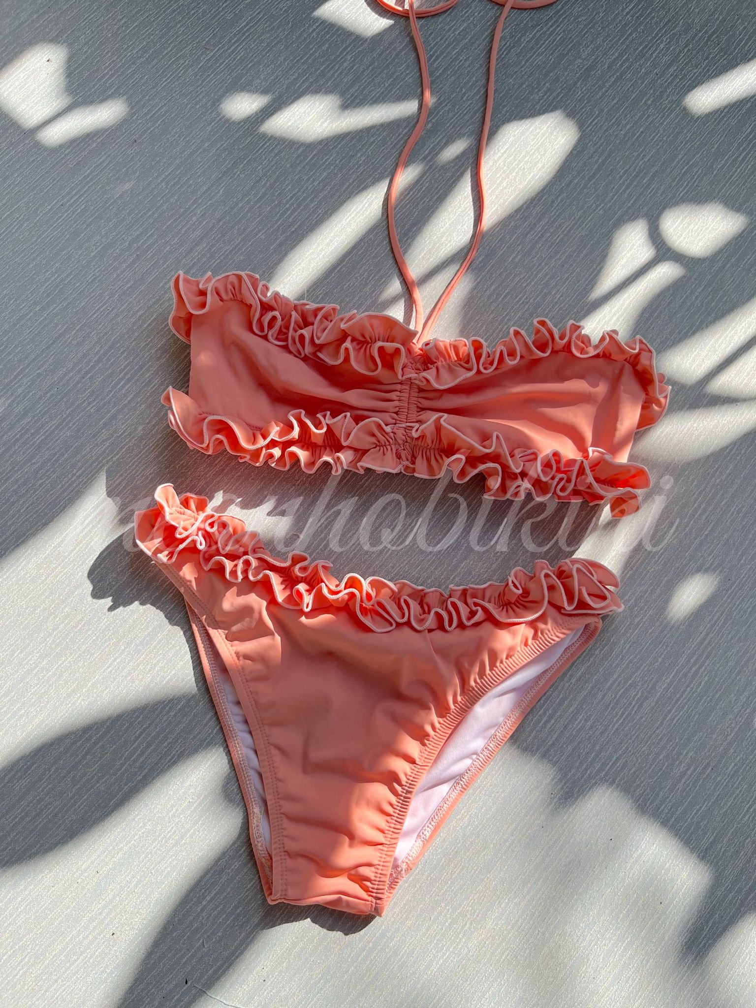  2BN36- Set bikini viền bèo 