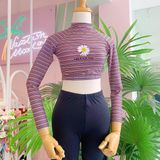  DAISYTOP- Áo croptop tay dài hoa cúc 