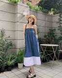  DN14- đầm maxi jeans 